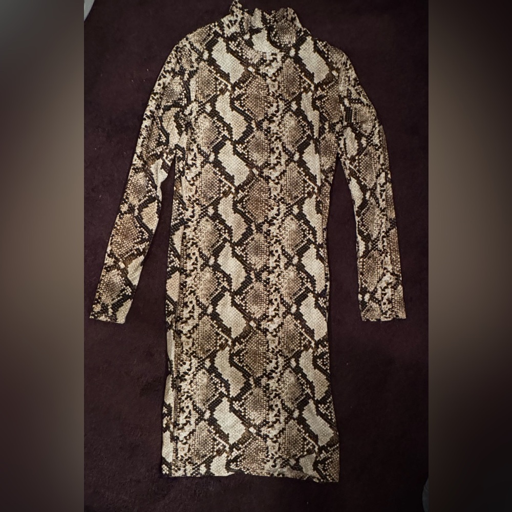 Snake print Bodycon maxi dress by LEITH